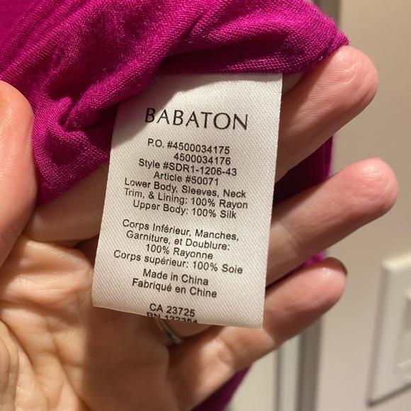 Fuchsia ARITZIA t-shirt- partly silk - Picture 3 of 3